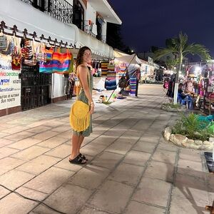 Handcrafted Mustard Yellow Fringe Bag